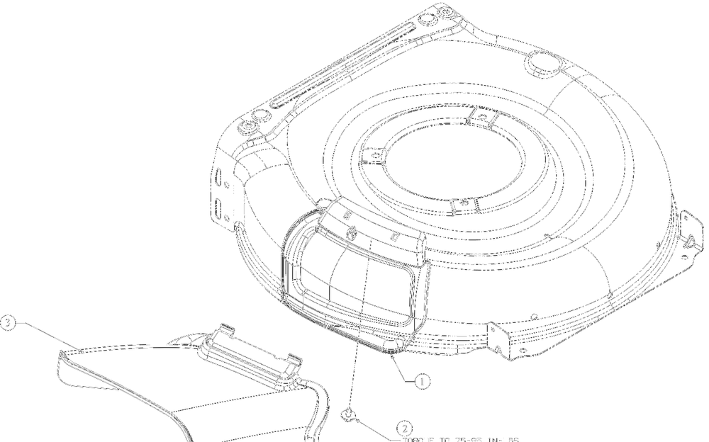 Side Discharge Chute Diagram and Parts List for 11A-B23Z752 2022 Yard Machines Lawn Mower